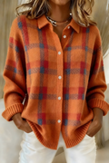 Anna™ | Cardigan in Morbido Maglione a Quadri