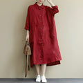 Chelsie - Maxiabito oversize con bottoni per donne