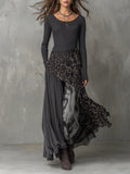 Carmen | Abito maxi boho con stampa leopardata