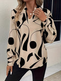 Melville - Elegante camicetta a maniche lunghe con stampa per donne