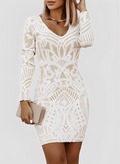 Caitlyn - Elegante abito attillato a maniche lunghe per donne