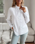 Bridgette - Elegante camicia con volant a righe per donne