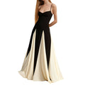 Charisse - Abito elegante a contrasto con ampio orlo per donne