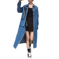 Christabel - Abito di jeans retro lungo con tasche per donne