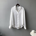 Briana - Elegante blusa in satin e seta con bottoni per donne
