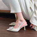 Shantel - eleganti scarpe con tacco a spillo a punta con strass