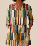 Avery | Blusa lunga con motivo di grande effetto
