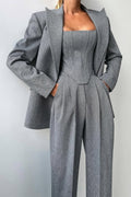 Dolce – Completo a Tre Pezzi con Blazer Doppiopetto