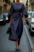 Grace | Abito Elegante con Maniche a Lanterna e Cintura