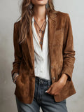Cristina | Blazer marrone in stile vintage