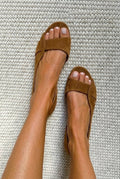 Nuria | Sandali casual in pelle scamosciata senza tacco