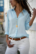Amery - Camicia casual con colletto a revers per donne